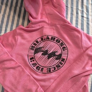 Woman’s pink zip up hoodie